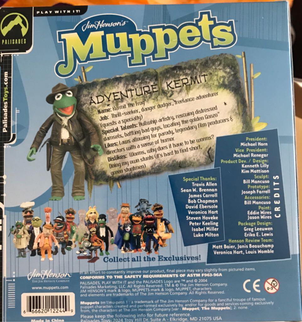 Adventure Kermit - Palisades (Jim Hensons Muppets) action figure collectible [Barcode 666620122449] - Main Image 2