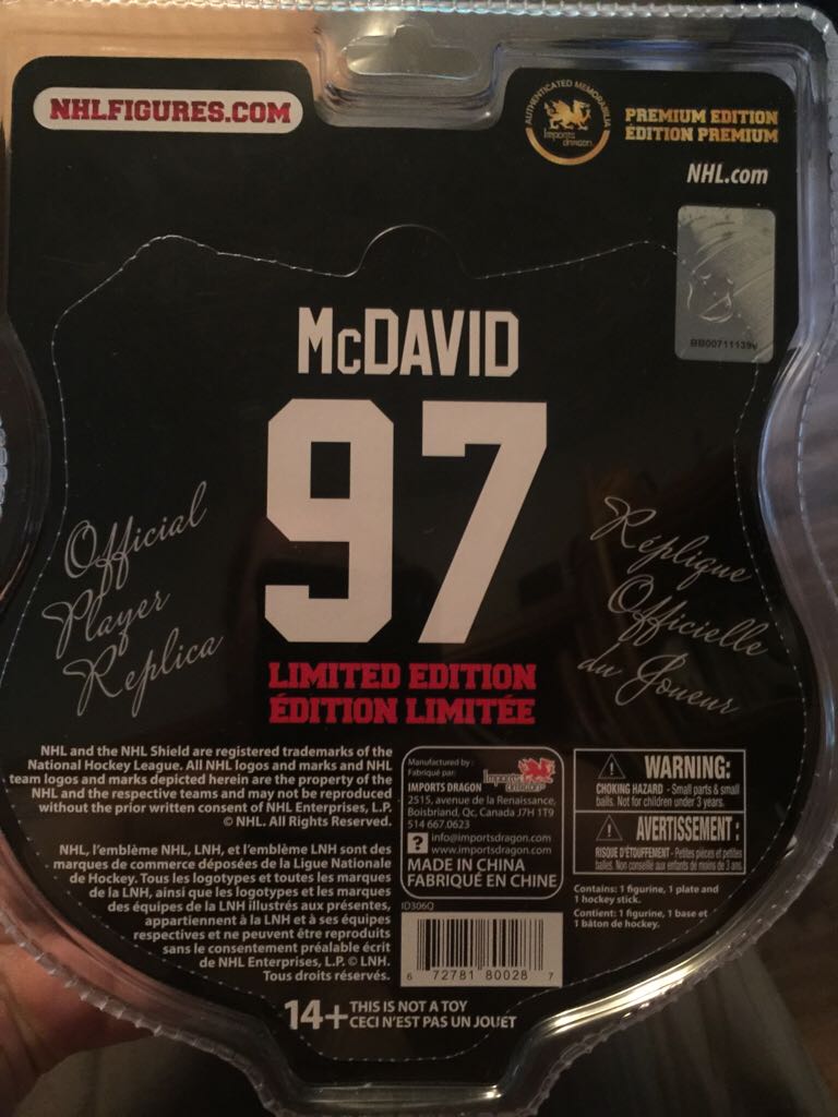 Connor McDavid - Import Dragon (Nhl Premium Edition Wave 3) action figure collectible [Barcode 672781800287] - Main Image 2