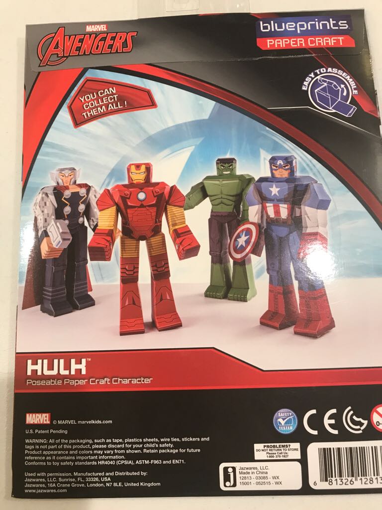 Avengers Blueprints - Hulk  action figure collectible [Barcode 681326128137] - Main Image 2