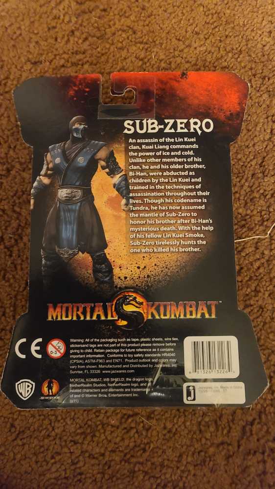 Jazwares Mortal Kombat 9 Wave 1 4 inch Sub Zero Action Figure - Jazwares action figure collectible [Barcode 681326132264] - Main Image 2