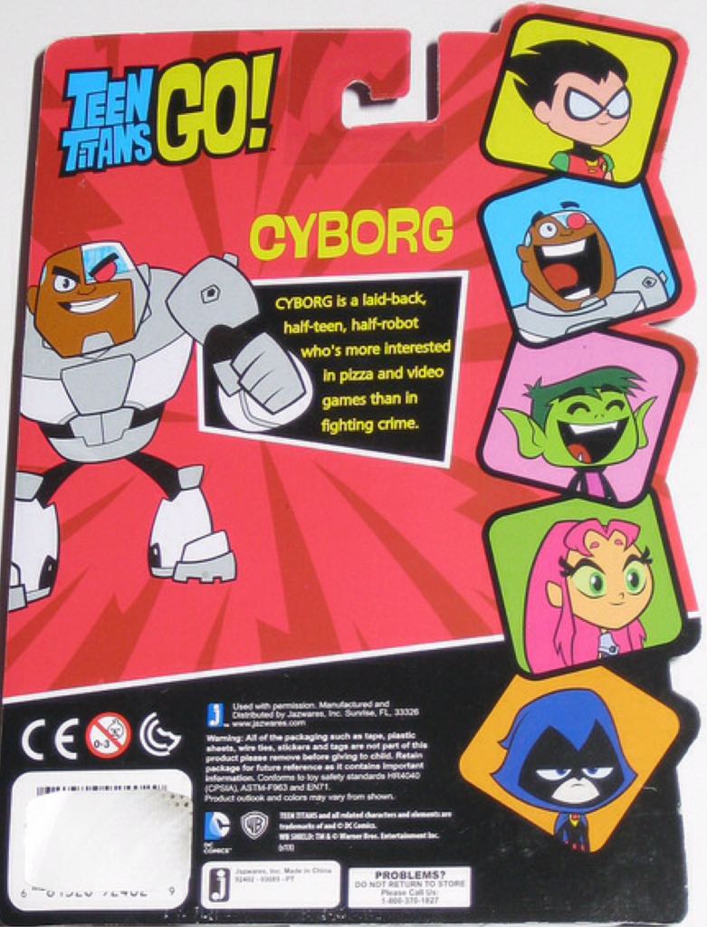 Cyborg, Teen Titans Go!, With Removable Power Jet Pack - DC Comics (Teen Titans Go) action figure collectible [Barcode 681326924029] - Main Image 2