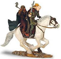 Legolas & Gimli On Horseback - Playalongtoys (Lord of the Rings - Armies of Middle-Earth) action figure collectible [Barcode 687203480053] - Main Image 3