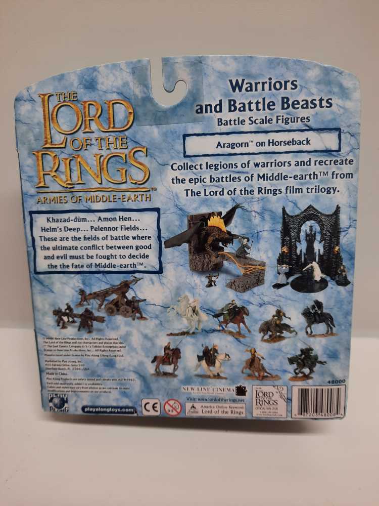 Aragorn on Horseback - Toy Biz (Two Towers) (Lord of the Rings - Armies of Middle-Earth) action figure collectible [Barcode 687203480084] - Main Image 2