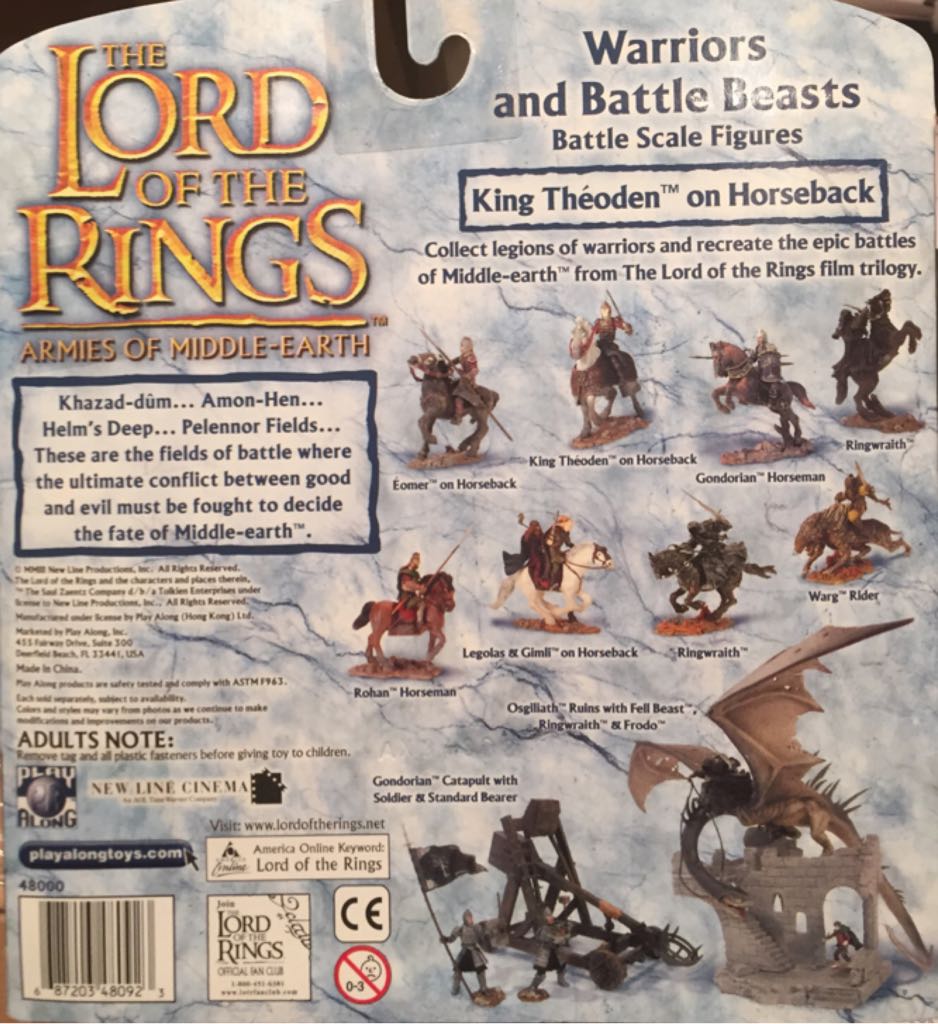 King Theoden on Horseback - Play Along  Toys (Lord of the Rings - Armies of Middle-Earth) action figure collectible [Barcode 687203480923] - Main Image 2