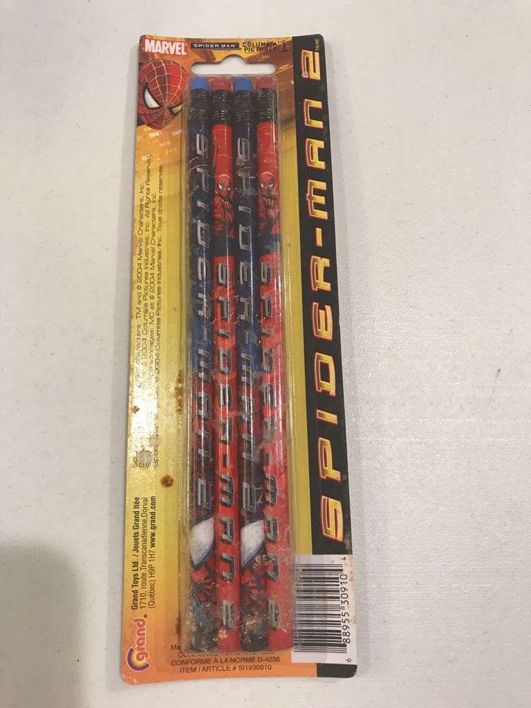 Spiderman 2 4 Pack Of Pencils  action figure collectible [Barcode 688955309104] - Main Image 2