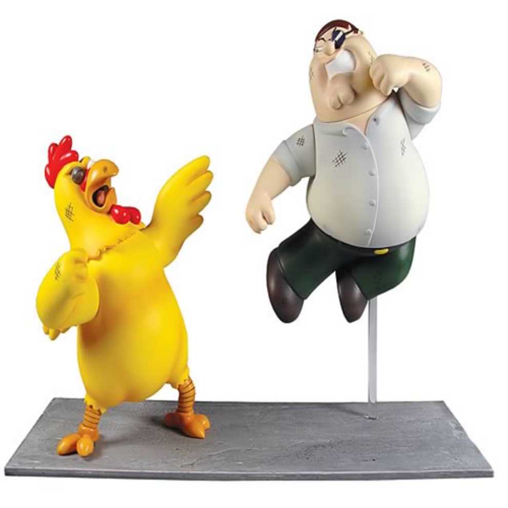 The Giant Chicken Vs. Peter - Mezco (Family Guy) action figure collectible [Barcode 696198200188] - Main Image 2
