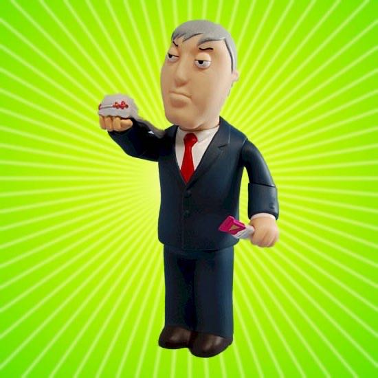 Mezco - Family Guy - MAYOR WEST - Mezco Toyz (Series 3) action figure collectible [Barcode 696198200263] - Main Image 2