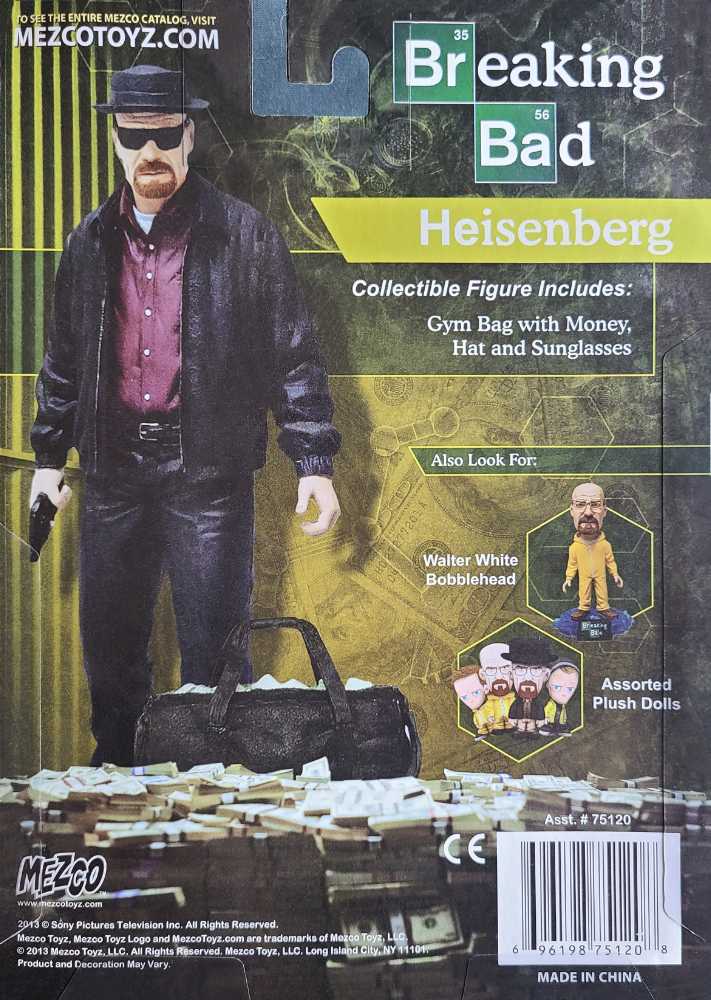 Walter White (Green Hazmat) - Mezco Toyz (Breaking Bad) action figure collectible [Barcode 696198751208] - Main Image 2