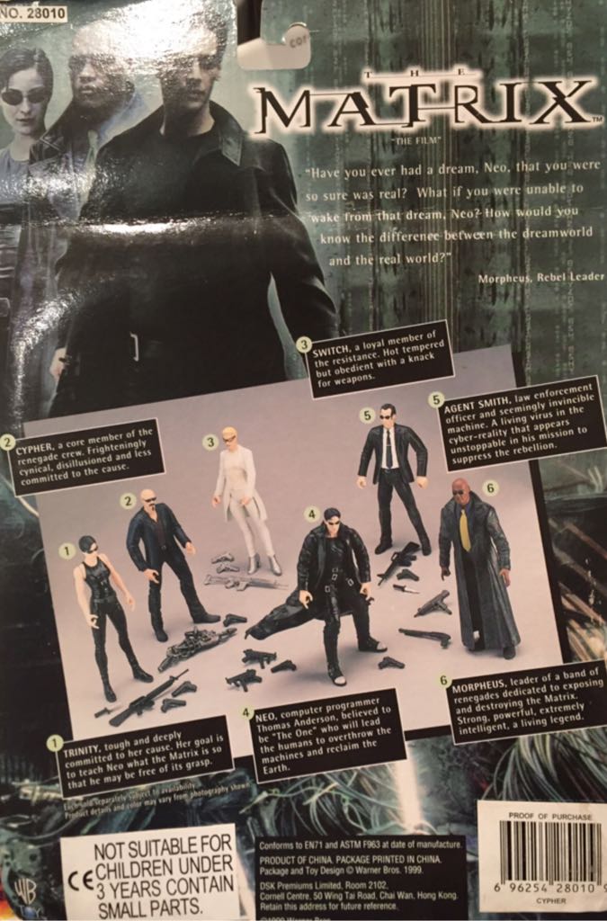 The Matrix-Cypher - N2 Toys (The Matrix) action figure collectible [Barcode 696254280109] - Main Image 2