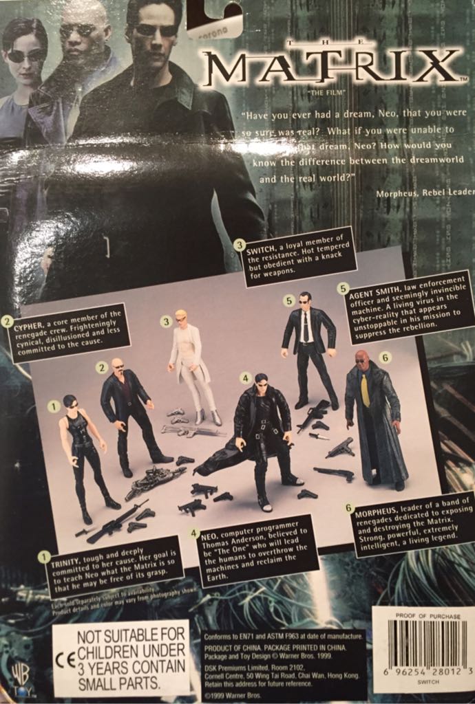 The Matrix-Switch - N2 Toys (The Matrix) action figure collectible [Barcode 696254280123] - Main Image 2