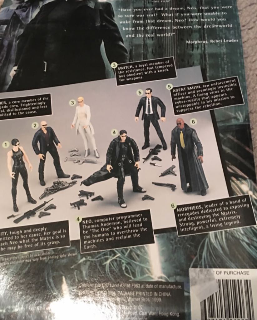 Trinity - The Matrix Series 1 - WB Toys (The Matrix) action figure collectible [Barcode 697424919034] - Main Image 2