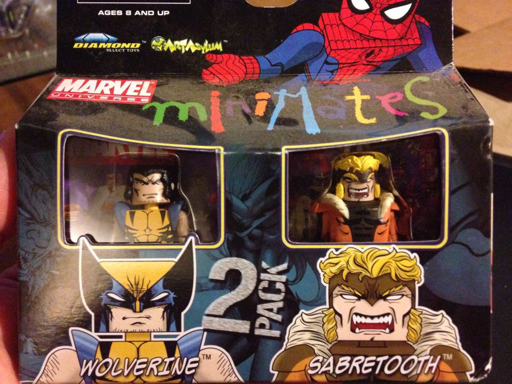Wolverine / Sabretooth - Diamond Select Toys (Marvel Minimates) action figure collectible [Barcode 699788000113] - Main Image 1