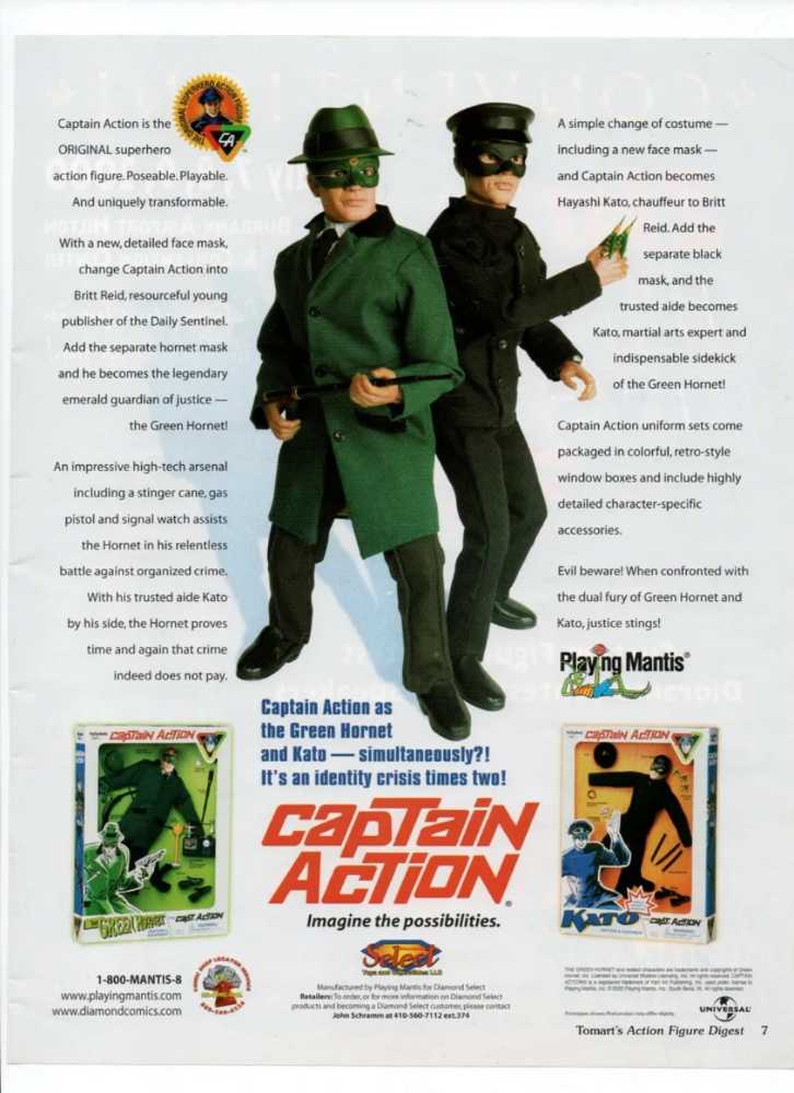 Captain Action: Green Hornet Uniform - Playing Mantis action figure collectible [Barcode 699788100073] - Main Image 3