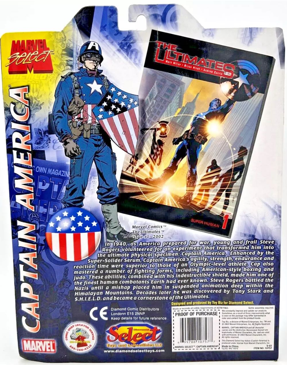 Ultimate Captain America - Diamond Select (Captain America) action figure collectible [Barcode 699788107577] - Main Image 3