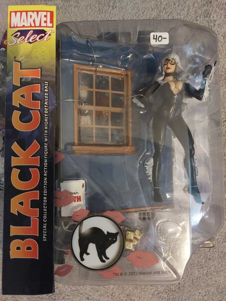 Black Cat Marvel Select Black Cat 7in Action Figure W/ Spider-man Dst Toys - Dimond Select Toys (Marvel Select) action figure collectible [Barcode 699788107669] - Main Image 2