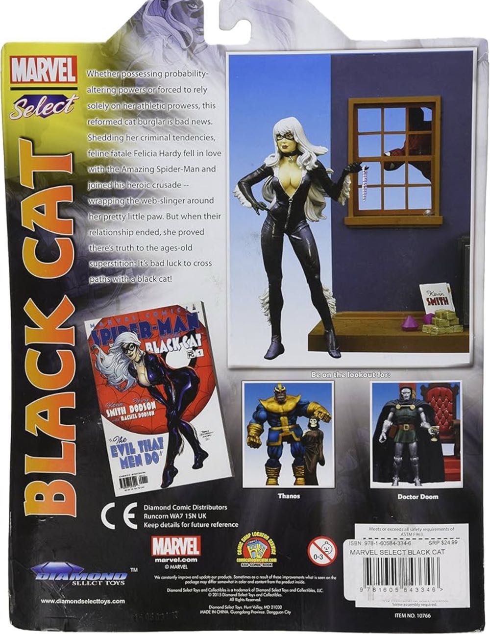 Black Cat Marvel Select Black Cat 7in Action Figure W/ Spider-man Dst Toys - Dimond Select Toys (Marvel Select) action figure collectible [Barcode 699788107669] - Main Image 4