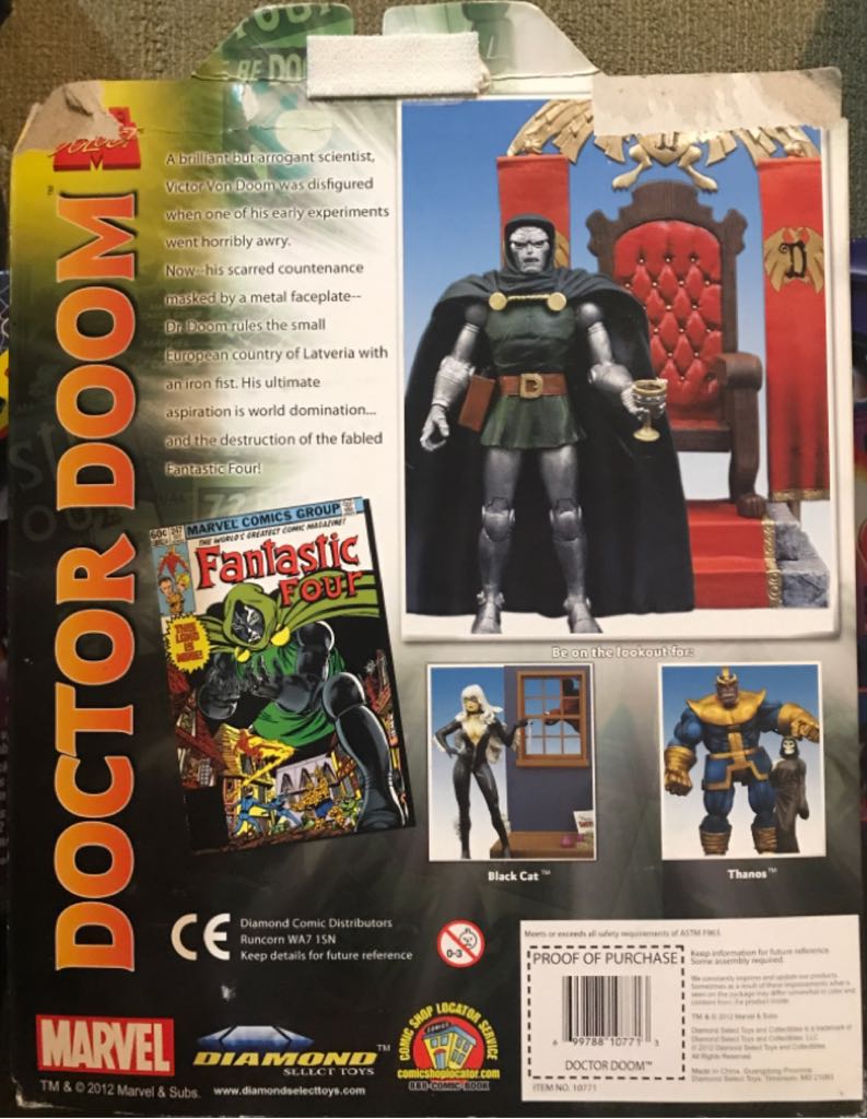 Doctor Doom - Marvel Comics (Fantastic 4 Villain) action figure collectible [Barcode 699788107713] - Main Image 2