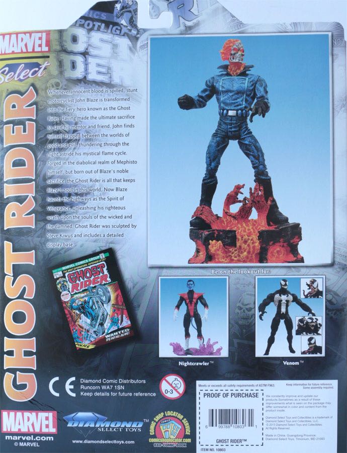 Ghost Rider Marvel Select  - Diamond Select Toys (Marvel Select) action figure collectible [Barcode 699788108031] - Main Image 2