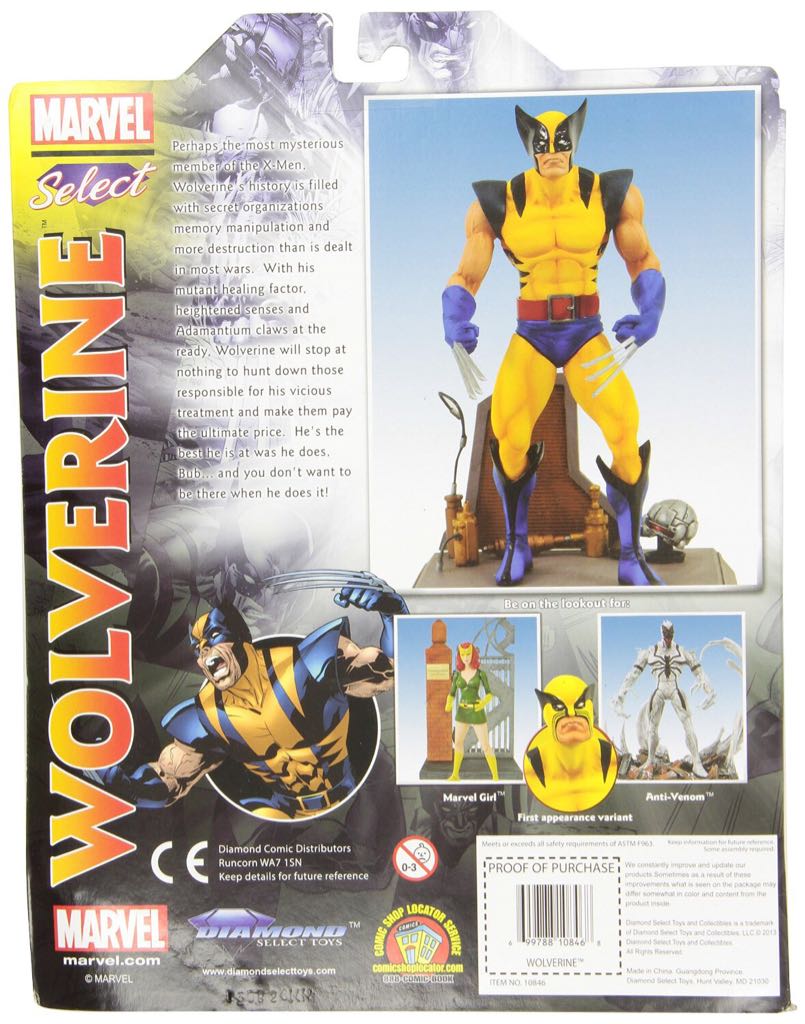 Wolverine  - Diamond Select Toys (Marvel Select) action figure collectible [Barcode 699788108468] - Main Image 2