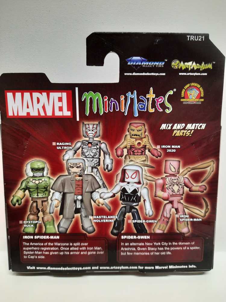 Iron Spider-man & Spider-Gwen - Minimates (MiniMates) action figure collectible [Barcode 699788118917] - Main Image 2