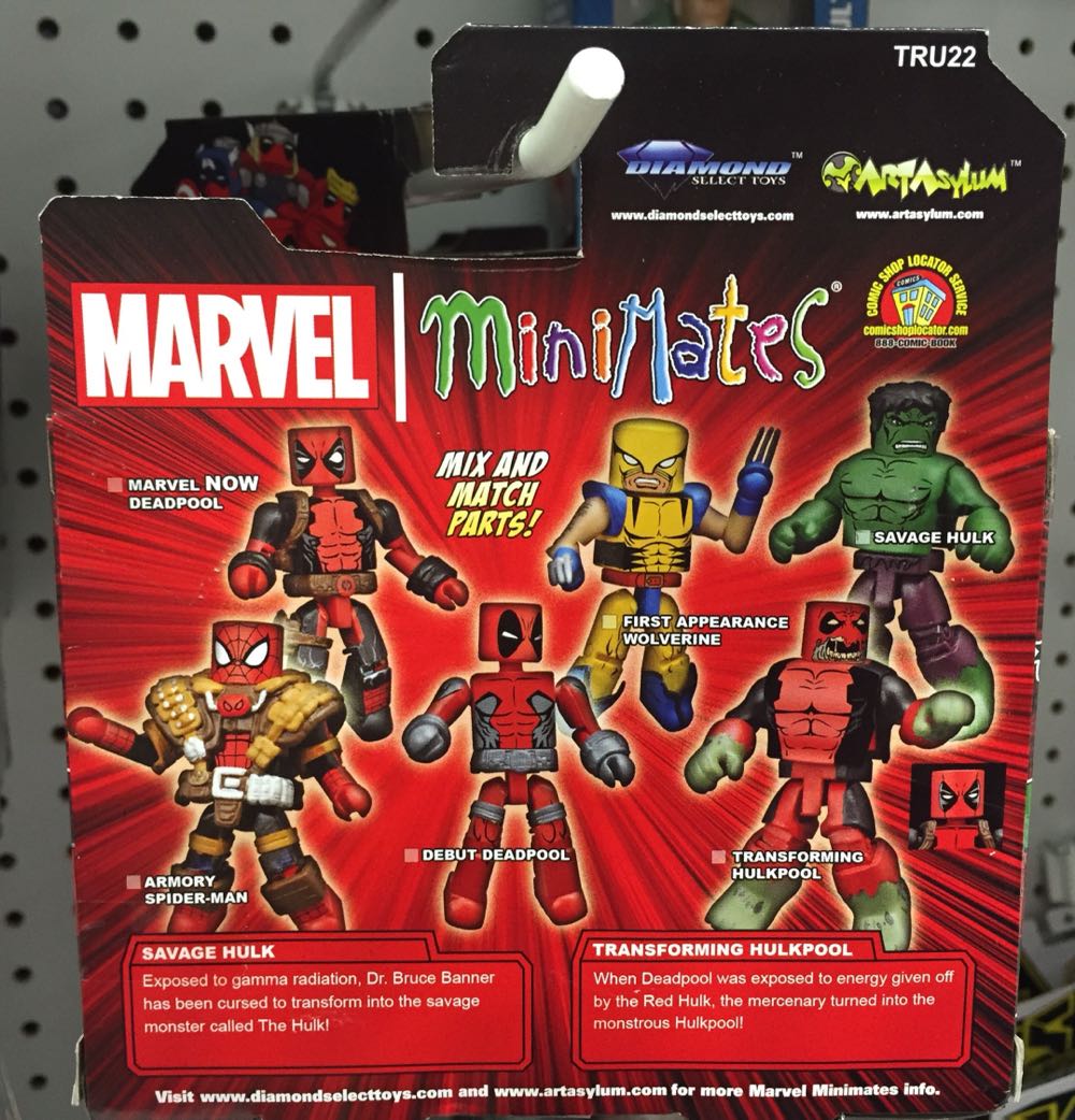 Deadpool (Debut) & Wolverine (First Appearance) - Art Asylum (MiniMates) action figure collectible [Barcode 699788120729] - Main Image 2