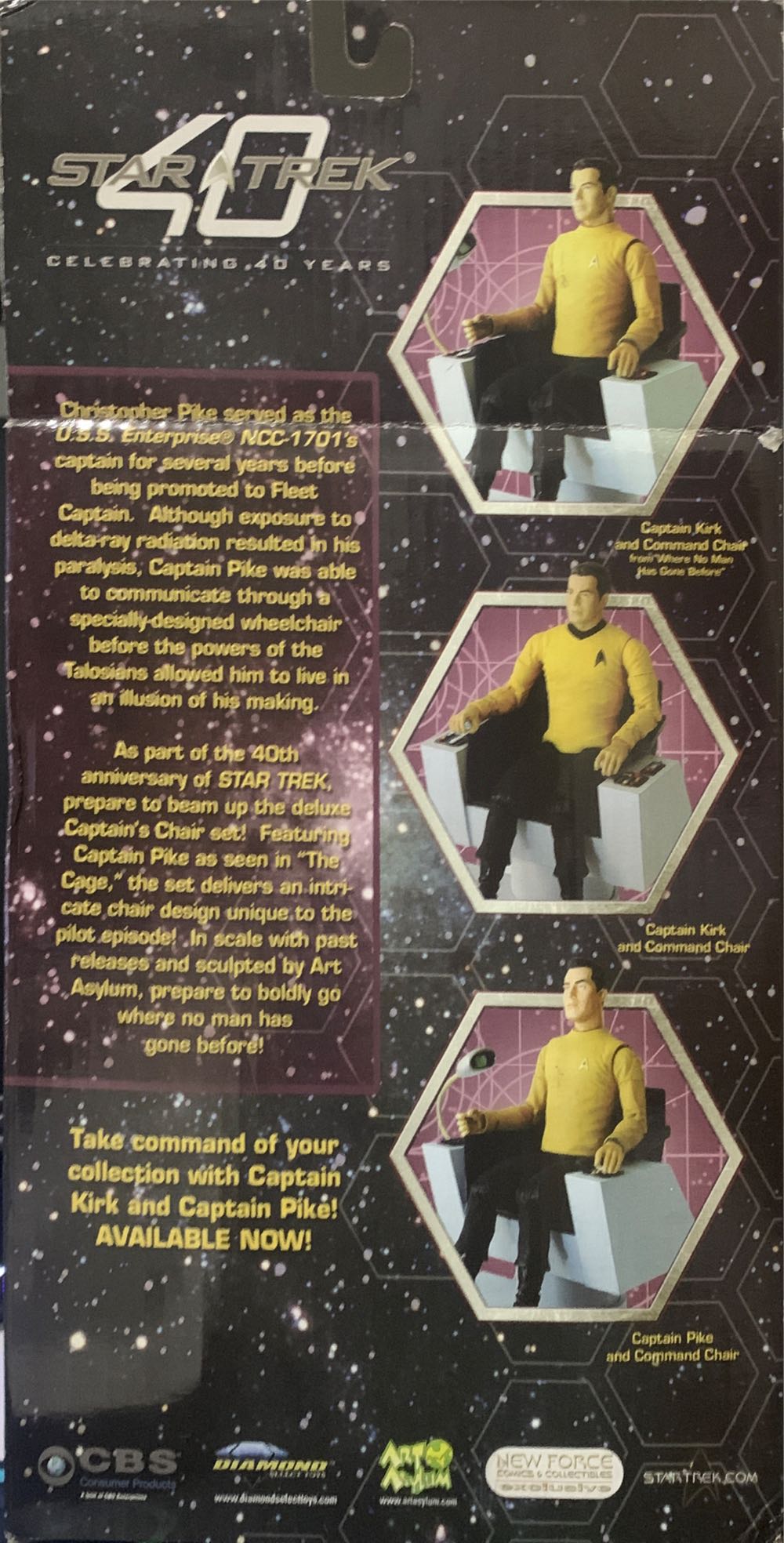 Captain Pike & Command Chair - Art Asylum / Diamond Select (Star Trek) action figure collectible [Barcode 699788175651] - Main Image 3