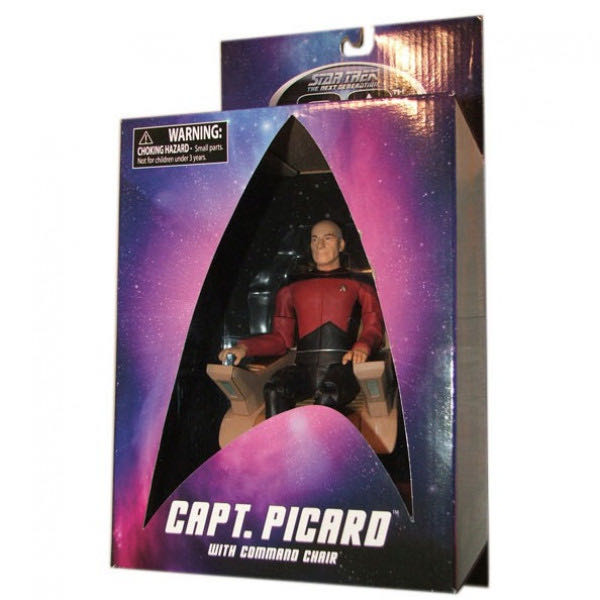 Captain Jean Luc Picard With Command Chair (Star Trek The Next Generation) - Art Asylum / Diamond Select (Star Trek Deluxe) action figure collectible [Barcode 699788176757] - Main Image 4