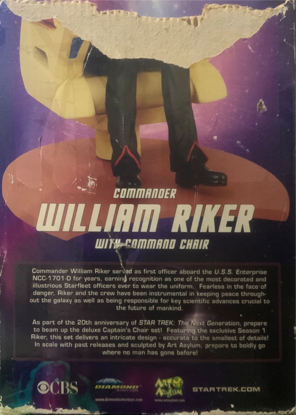 Riker In Chair - Art Asylum / Diamond Select (Star Trek Deluxe) action figure collectible [Barcode 699788176917] - Main Image 4