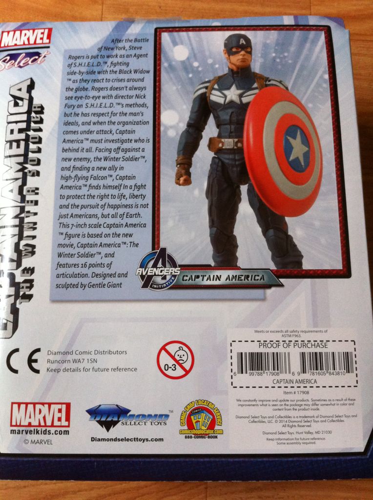 Captain America (The Winter Soldier) - Diamond Select (Captain America) action figure collectible [Barcode 699788179086] - Main Image 2