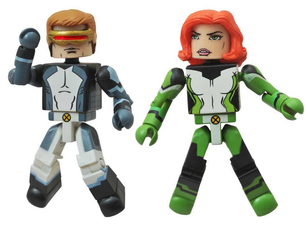 Cyclops & Marvel Girl - Art Asylum (MiniMates) action figure collectible [Barcode 699788179765] - Main Image 2