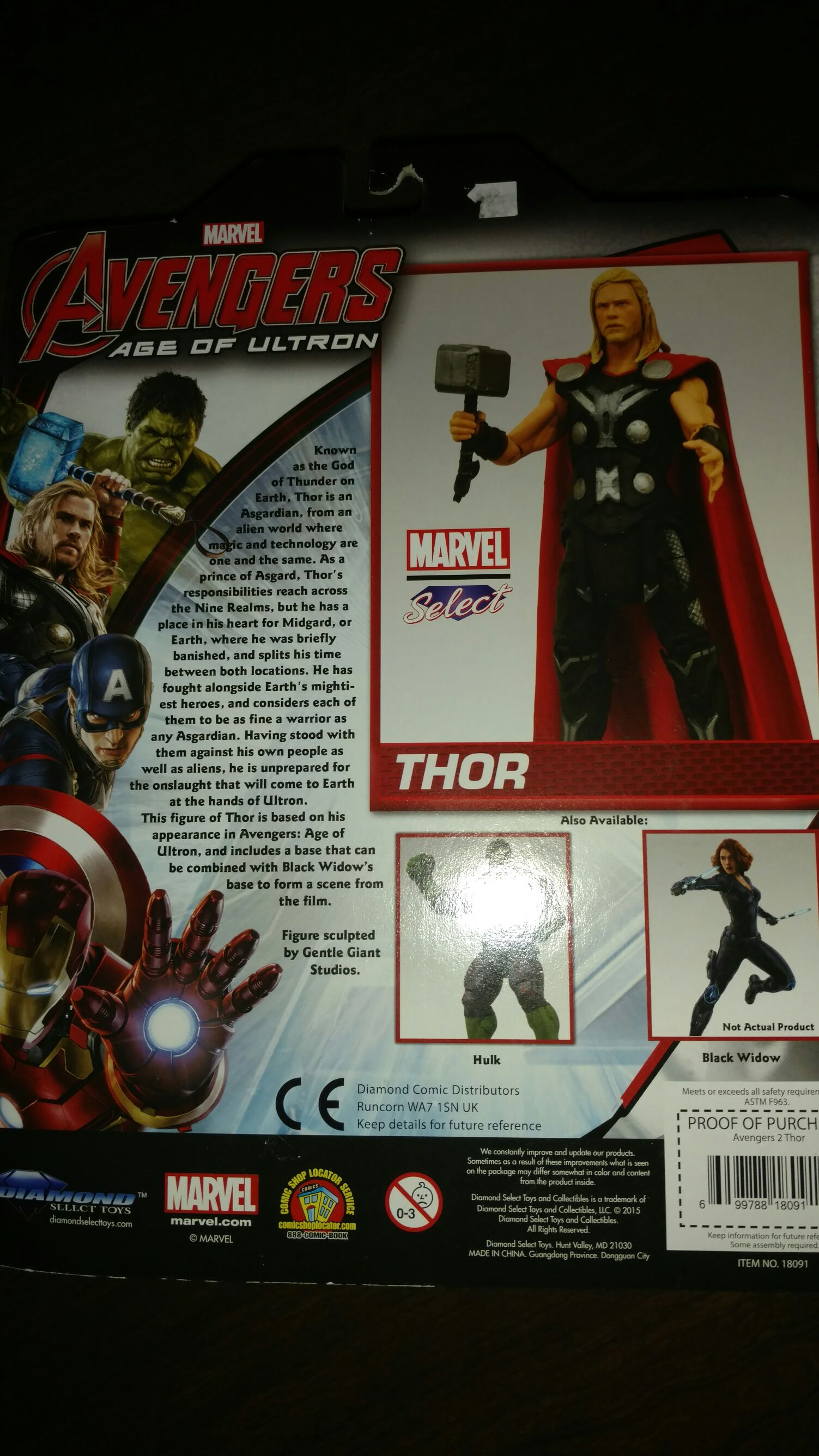 Thor - Marvel Select (The Avengers) - Daimond Select (Marvel) action figure collectible [Barcode 699788180914] - Main Image 2