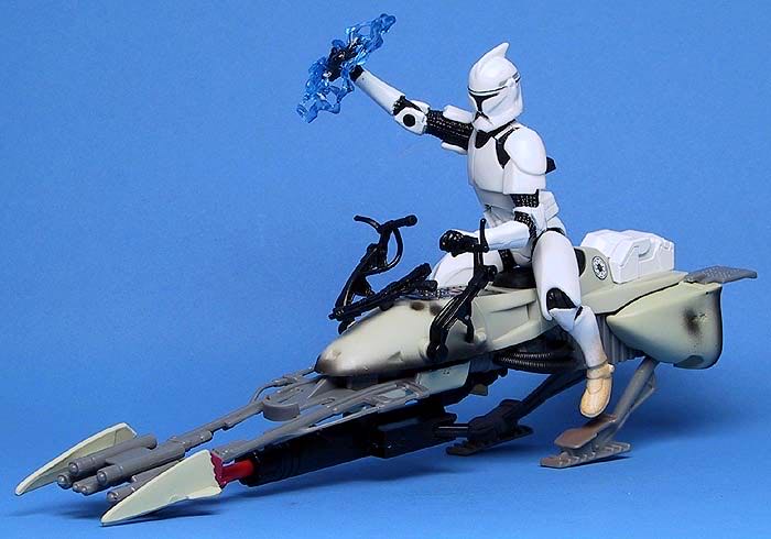 Clone Trooper w/ Speeder Bike (Army Of The Republic) - Hasbro (Deluxe Figure) action figure collectible [Barcode 076930848463] - Main Image 4