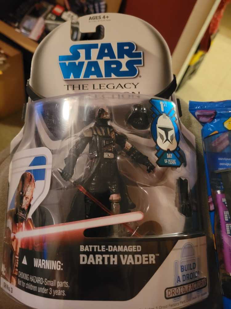 Darth Vader (Battle Damaged) - Hasbro (Star Wars: Legacy: Droid Factory: 3”) action figure collectible [Barcode 653569330431] - Main Image 1