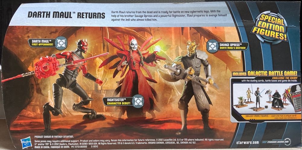 Darth Maul Returns - Hasbro (Star Wars: Galactic Battle Game: 3”) action figure collectible [Barcode 653569778660] - Main Image 2