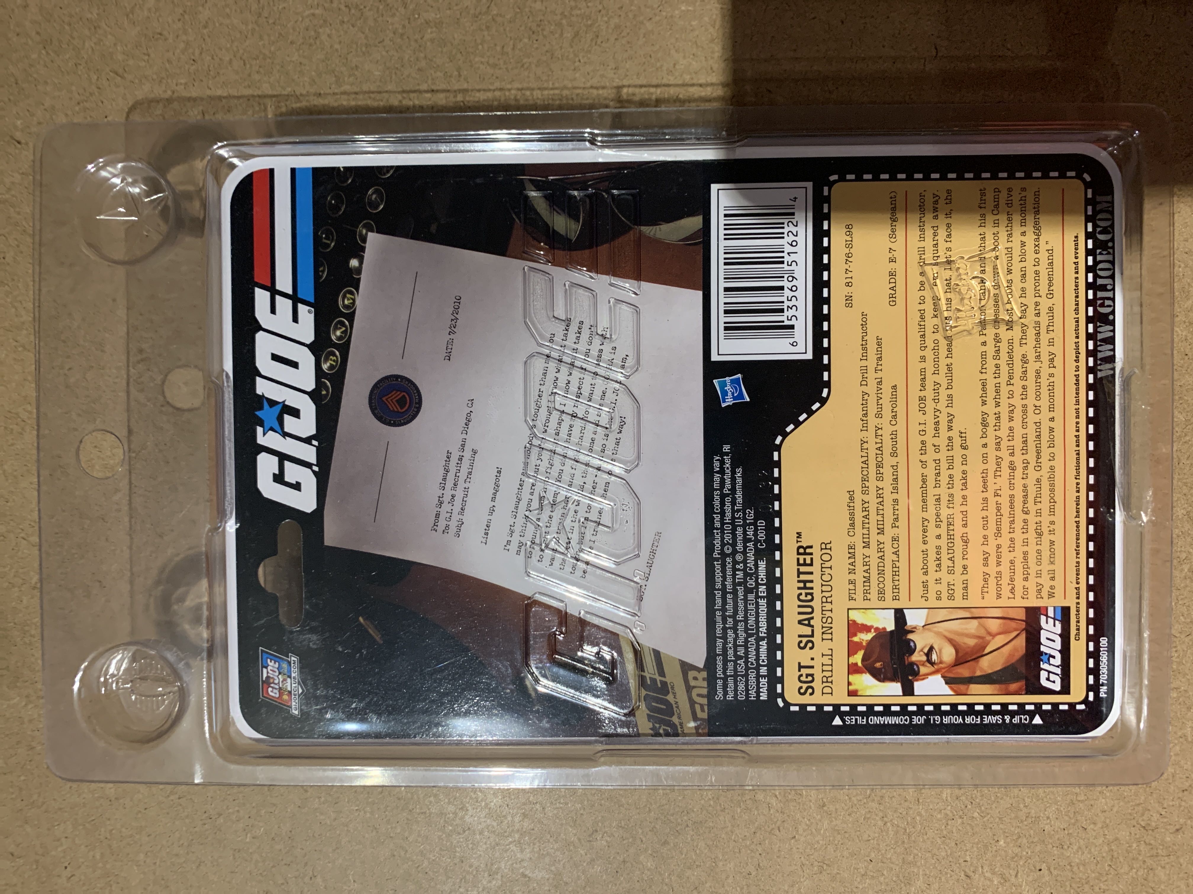 Sgt. Slaughter  (G.I. Joe) action figure collectible - Main Image 2