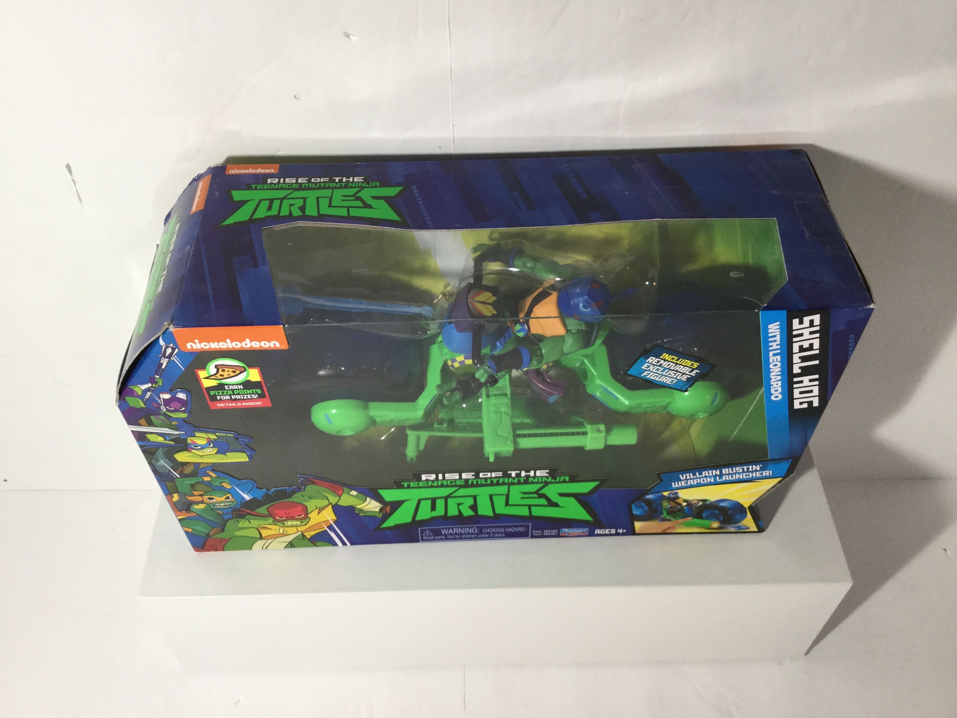 Rise of The Teenage Mutant Ninja Turtles Shell Hog w Leonardo - Vehicle  - Playmates (Battle vehicle) action figure collectible [Barcode 043377824817] - Main Image 2
