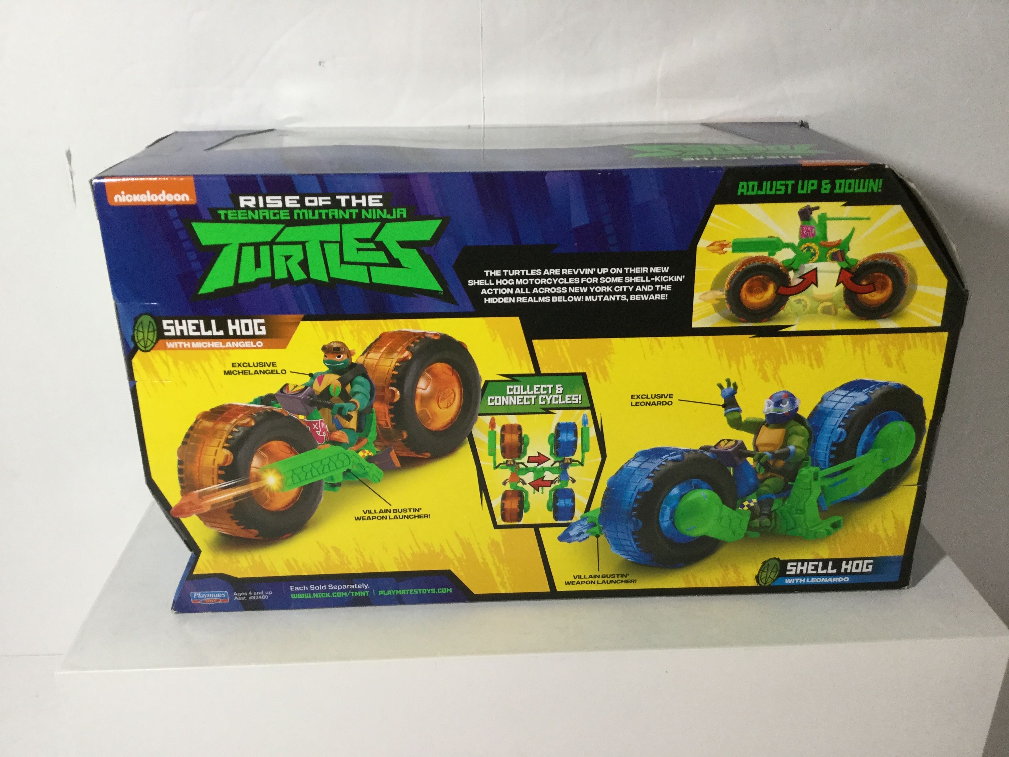 Rise of The Teenage Mutant Ninja Turtles Shell Hog w Leonardo - Vehicle  - Playmates (Battle vehicle) action figure collectible [Barcode 043377824817] - Main Image 3