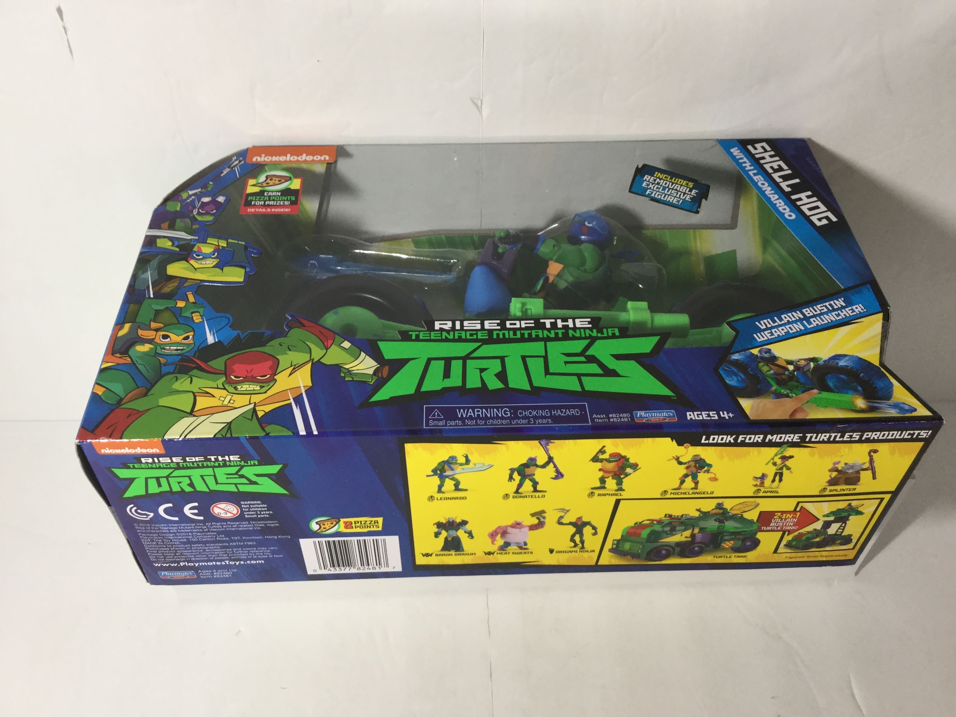 Rise of The Teenage Mutant Ninja Turtles Shell Hog w Leonardo - Vehicle  - Playmates (Battle vehicle) action figure collectible [Barcode 043377824817] - Main Image 4