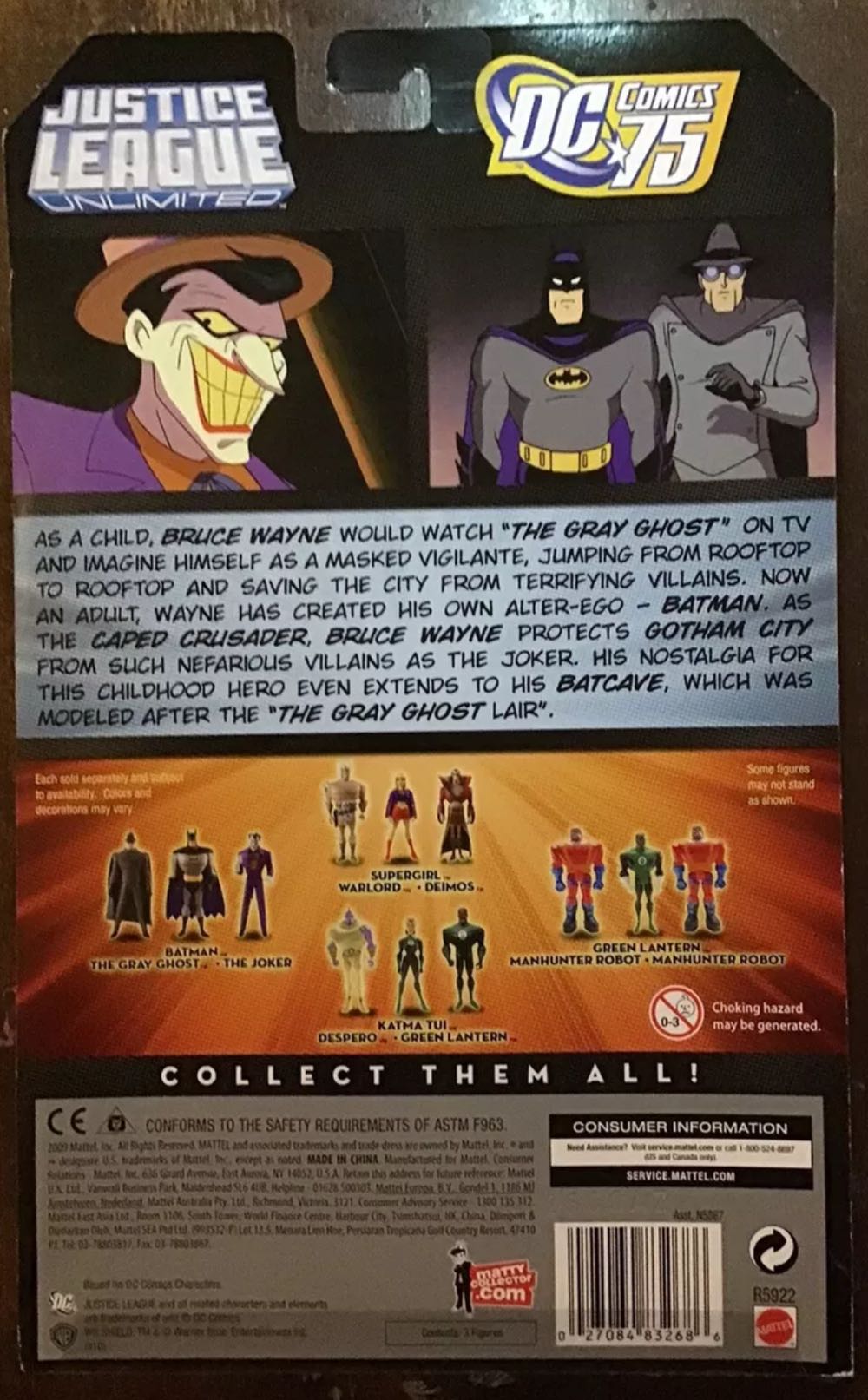 JLU 3-Pack The Joker Batman The Gray Ghost - Mattel (Justice League Animated) action figure collectible [Barcode 027084832686] - Main Image 2