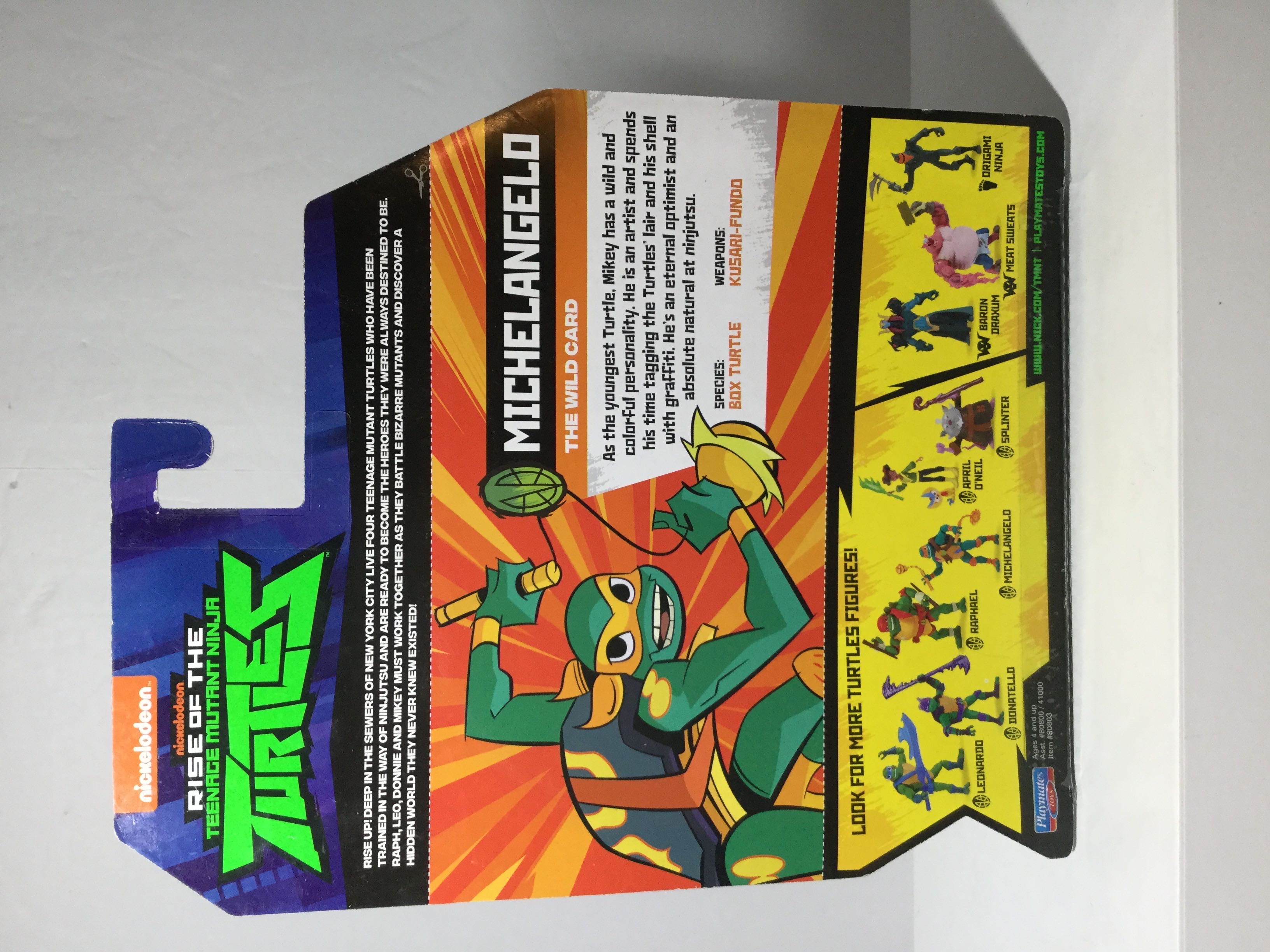TMNT: Rise of - Michaelangelo - Playmates (TMNT 2018 Line) action figure collectible [Barcode 043377808039] - Main Image 2