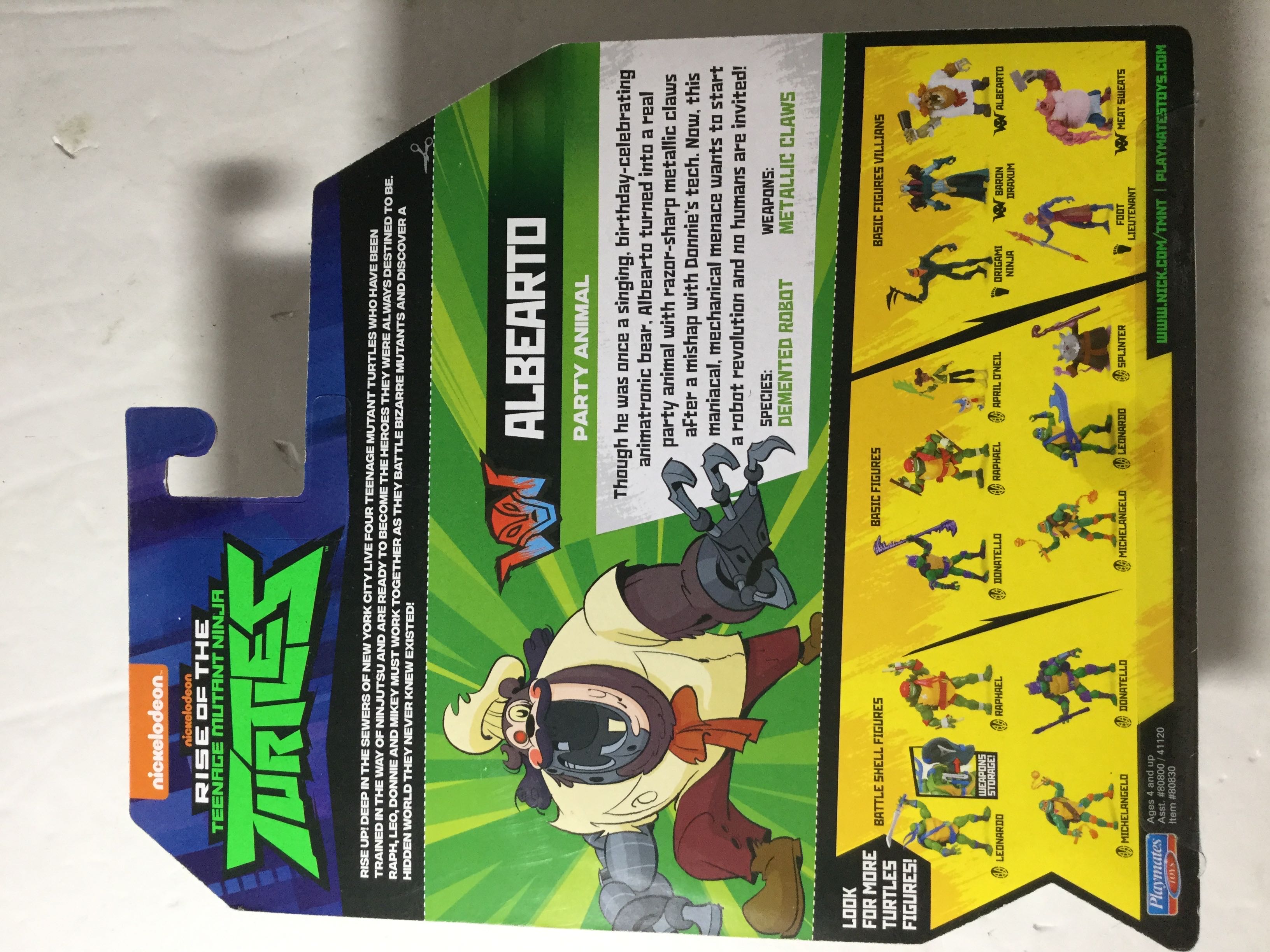 Albearto - Playmates Toys (Rise of the Teenage Mutant Ninja Turtles) action figure collectible [Barcode 043377808305] - Main Image 2