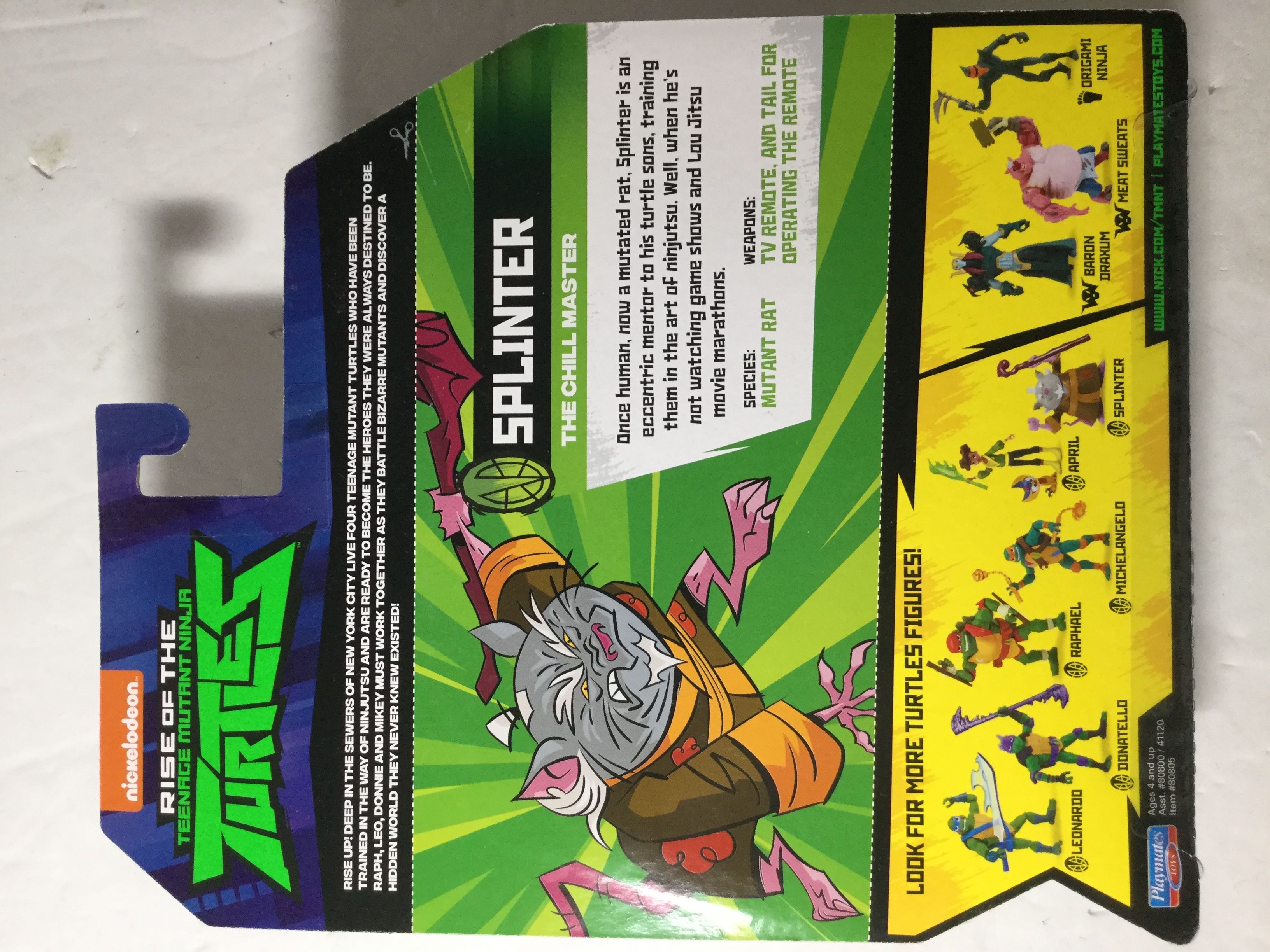 Rise of The Teenage Mutant Ninja Turtles Splinter - Playmates (Action Figure) action figure collectible [Barcode 043377808053] - Main Image 2