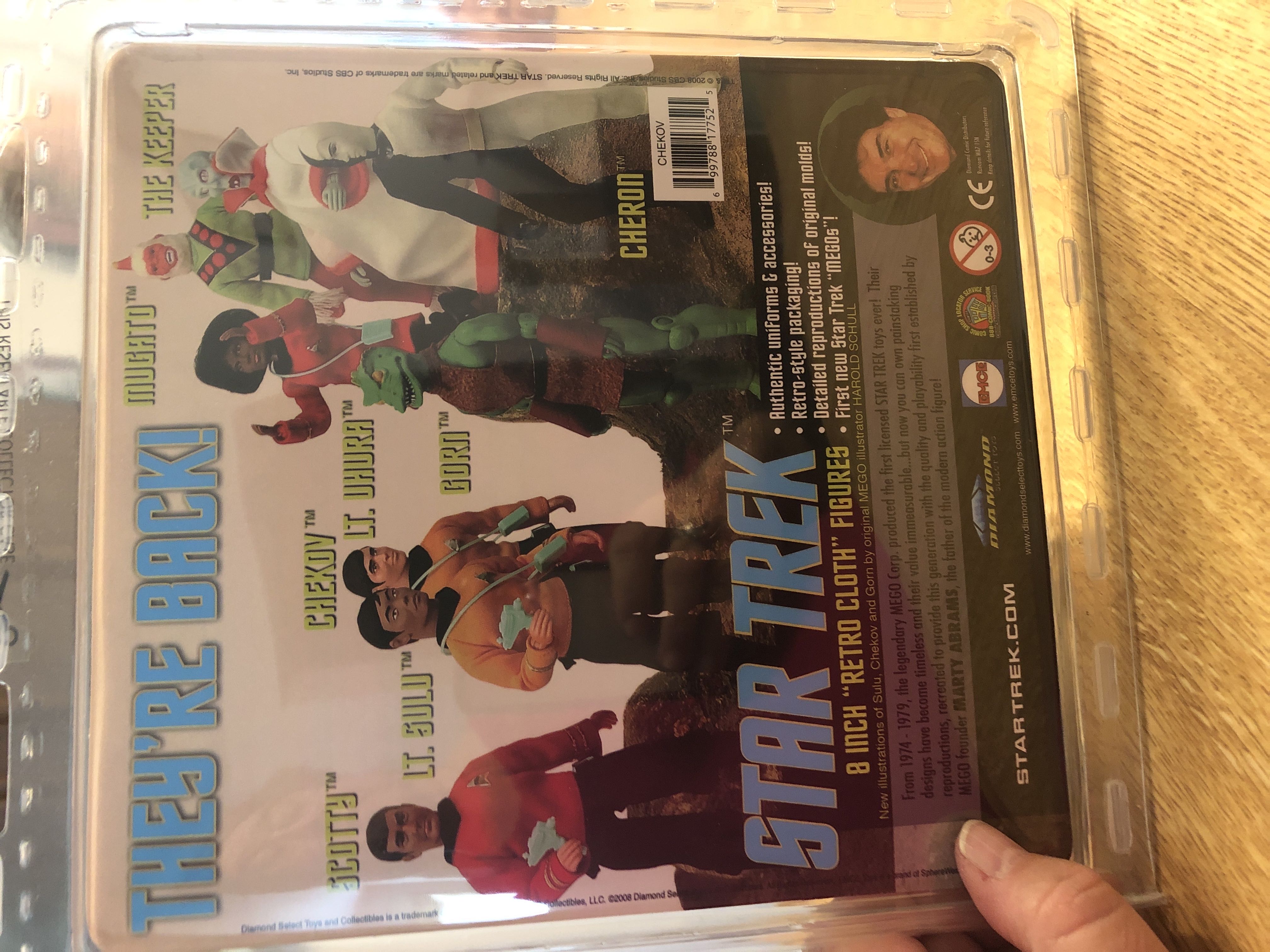 Star Trek 8” Retro Cloth Chekov - Diamond Comic Distributors (Classic Star Trek) action figure collectible [Barcode 699788177525] - Main Image 2