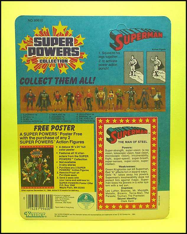 Super Powers Superman - Kenner (Super Powers collection) action figure collectible - Main Image 3