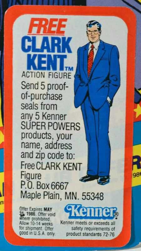 Clark Kent, Mail Away Exclusive - Kenner (Super Powers collection) action figure collectible - Main Image 3