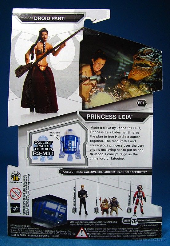 Star Wars: Princess Leia - Hasbro (Star Wars: Legacy: Droid Factory: 3”) action figure collectible [Barcode 653569429869] - Main Image 2