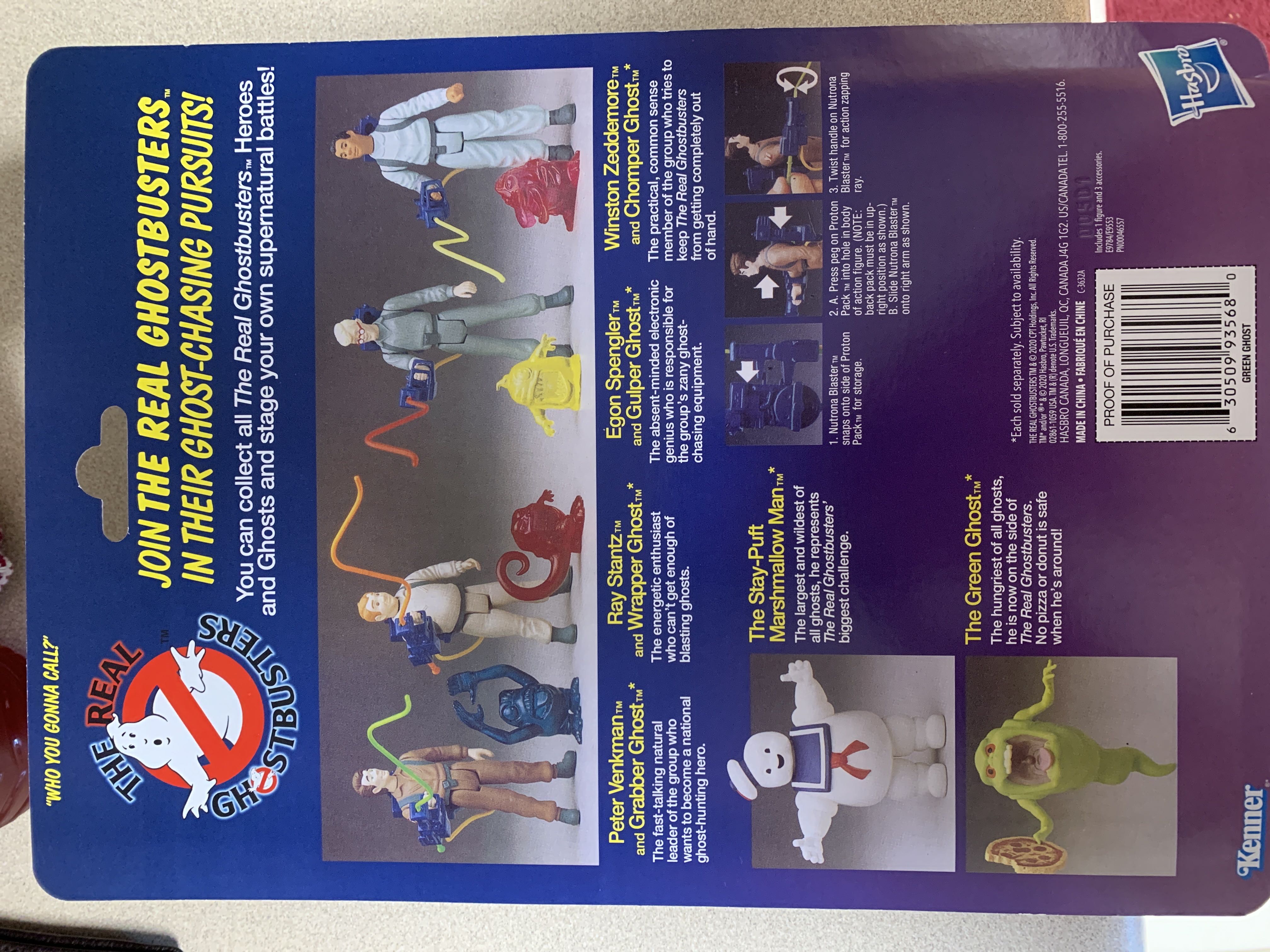 Green Ghost  - Hasbro (The Real Ghostbusters) action figure collectible [Barcode 630509935680] - Main Image 2