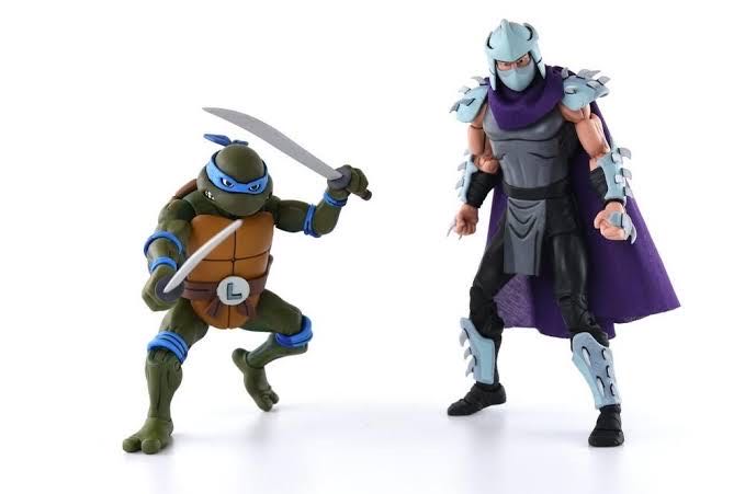 Tmnt Teenage Mutant Ninja Turtles (1987) - Leonardo vs. Shredder - Neca/Reel Toys (1987 Teenage Mutant Ninja Turtles) action figure collectible [Barcode 634482540770] - Main Image 2