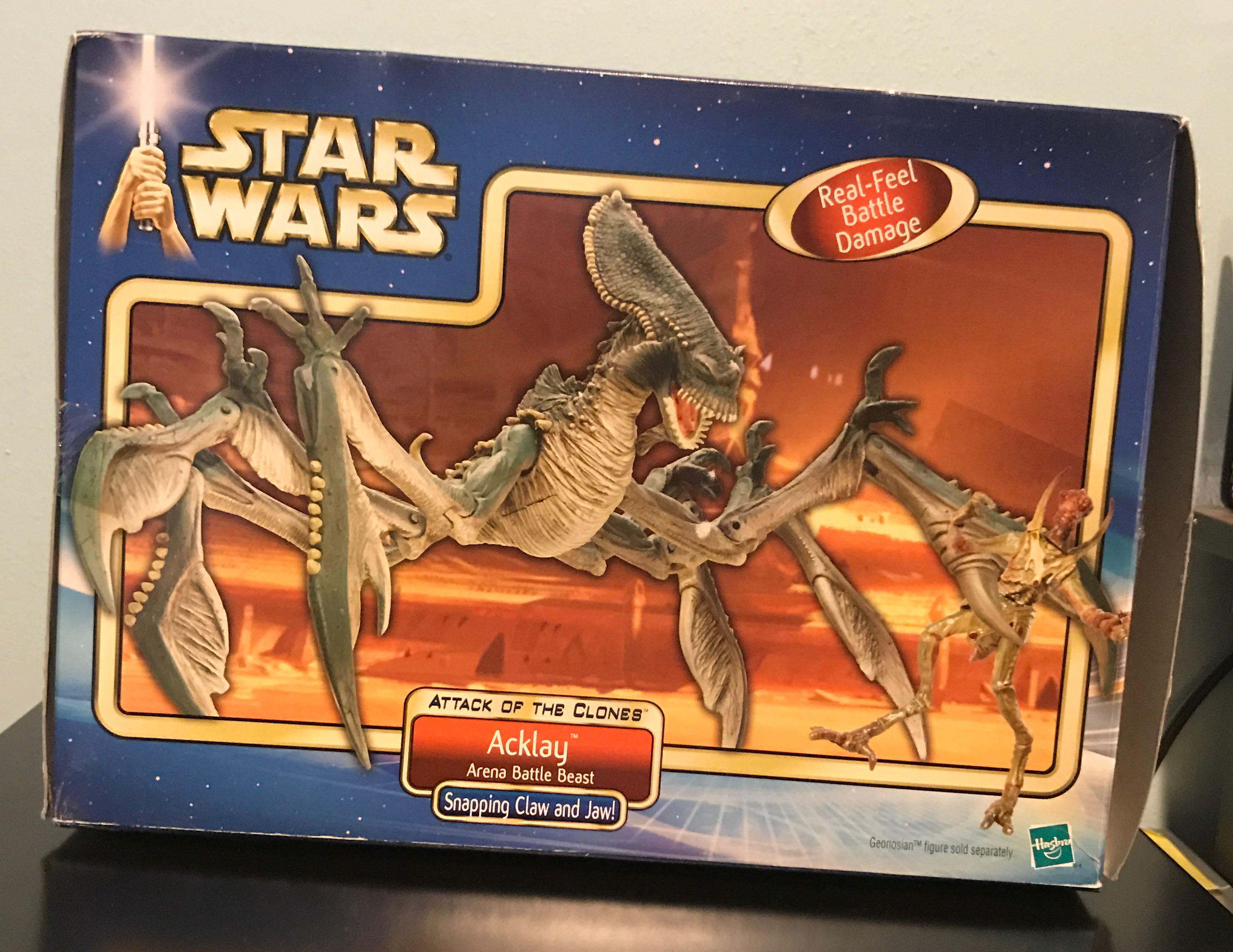 Blue Card - Acklay Arena Battle Beast w/ Snapping Claw & Jaw! - Hasbro (Creature) action figure collectible [Barcode 076930848845] - Main Image 2