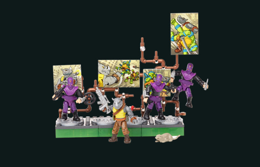 Mega Bloks TMNT: 6 Rocksteady Cartoon - Mega Bloks (Teenage Mutant Ninja Turtles) action figure collectible - Main Image 4